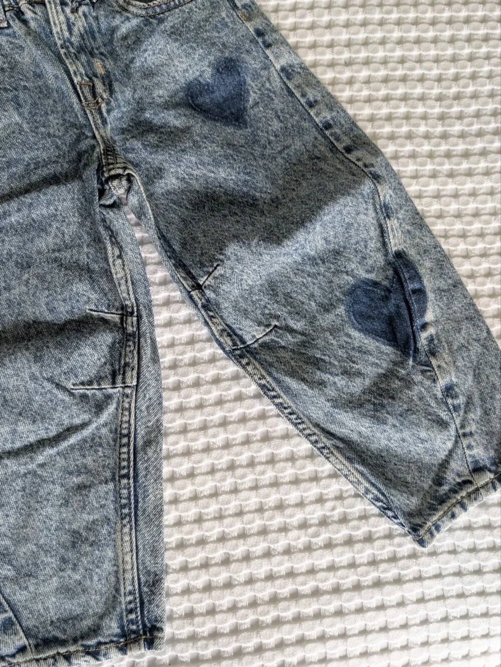 Gap Acid Wash With hearts Horseshoe Jeans